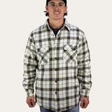 Sherpa Lined Flannel Jacket - Bone/Navy/Khaki