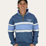 Half Zip Jumper - Navy/Blue/White