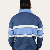 Half Zip Jumper - Navy/Blue/White