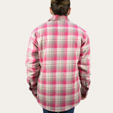 Sherpa Lined Flannel Jacket - Rose/Cream