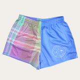 Plaid Footy Shorts - Multicoloured - Zip Pockets
