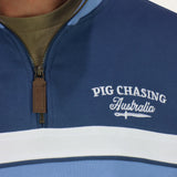 Half Zip Jumper - Navy/Blue/White