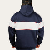 Embroidered Hoodie - Navy/Red