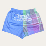 Plaid Footy Shorts - Multicoloured - Zip Pockets