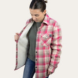 Sherpa Lined Flannel Jacket - Rose/Cream