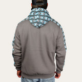 Aztec Hoodie - Charcoal/Blue