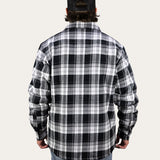 Sherpa Lined Flannel Jacket - Black/White