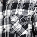 Sherpa Lined Flannel Jacket - Black/White