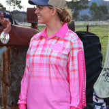 Long Sleeve Fishing Shirt - Strawberry Plaid