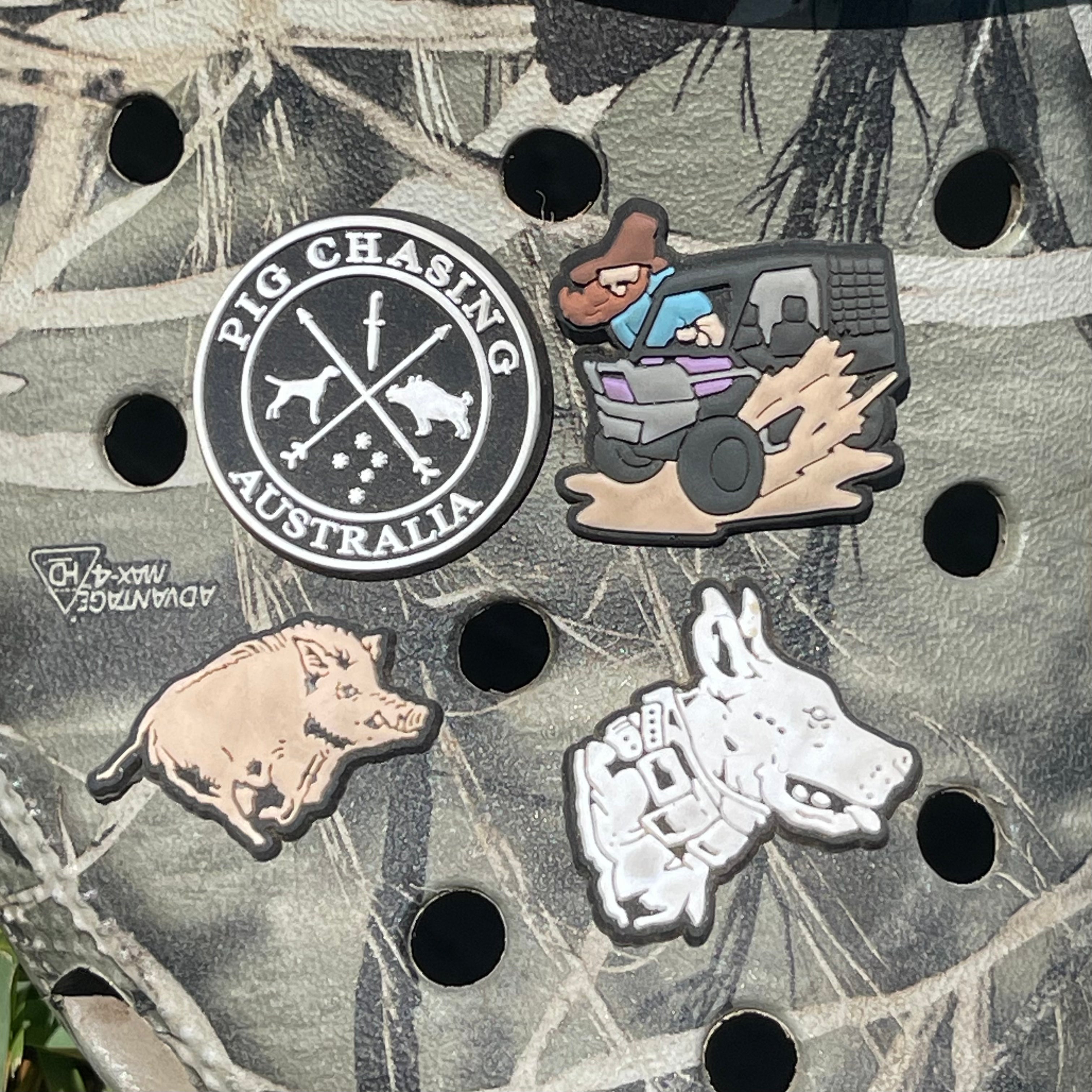 Croc Jibbitz 4 Pack Pig Chasing Australia