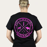 Ladies Original Logo T-Shirt - Black/Pink