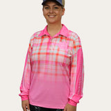 Long Sleeve Fishing Shirt - Strawberry Plaid