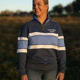 Half Zip Jumper - Navy/Blue/White
