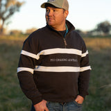 Half Zip Jumper - Black/White