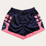 Footy Shorts - Black/Peach