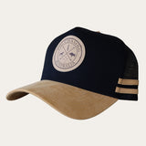 Suede Brim Trucker Cap - Black/Tan