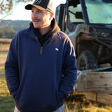 Signature Boar Half Zip Jumper - Navy