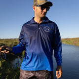 Long Sleeve Fishing Shirt - Blue Contour