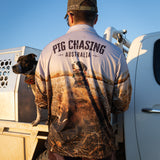 Long Sleeve Fishing Shirt - Pig Dog