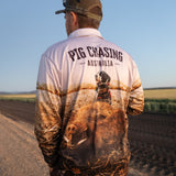 Long Sleeve Fishing Shirt - Pig Dog