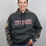 Real Camo Hoodie - Charcoal/Pink