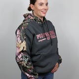 Real Camo Hoodie - Charcoal/Pink
