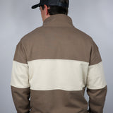 Half Zip Jumper - Brown/Cream
