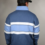 Half Zip Jumper - Navy/Blue/White