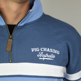 Half Zip Jumper - Navy/Blue/White