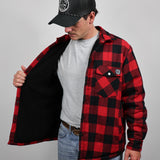 Sherpa Lined Flannel - Black/Red Check