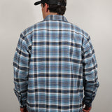 Sherpa Lined Flannel - Blue/Brown/White