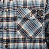 Sherpa Lined Flannel - Blue/Brown/White