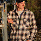 Sherpa Lined Flannel - Black/Brown