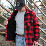 Sherpa Lined Flannel - Black/Red Check
