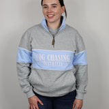 Half Zip Jumper - Grey/Blue Stripe