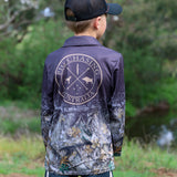 Kids Long Sleeve Fishing Shirt - Real Camo