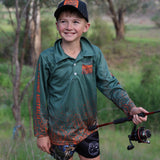 Kids Long Sleeve Fishing Shirt - Watch Dog