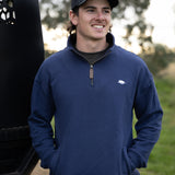 Signature Boar Half Zip Jumper - Navy