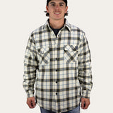 Sherpa Lined Flannel Jacket - Bone/Navy/Khaki