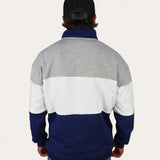 Tri-Panel Half Zip Jumper - Grey/Navy/White