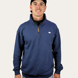Signature Boar Half Zip Jumper - Navy