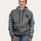Aztec Hoodie - Charcoal/Blue