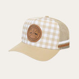 Tan Gingham Trucker Cap