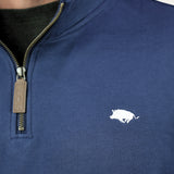 Signature Boar Half Zip Jumper - Navy