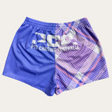 Plaid Footy Shorts - Lavender