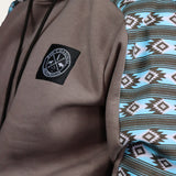 Aztec Hoodie - Charcoal/Blue