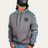 Aztec Hoodie - Charcoal/Blue