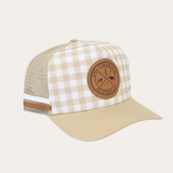 Tan Gingham Trucker Cap