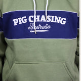 Embroidered Hoodie - Green/Navy