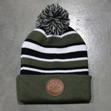 Leather OG Beanie - Khaki/Black/White